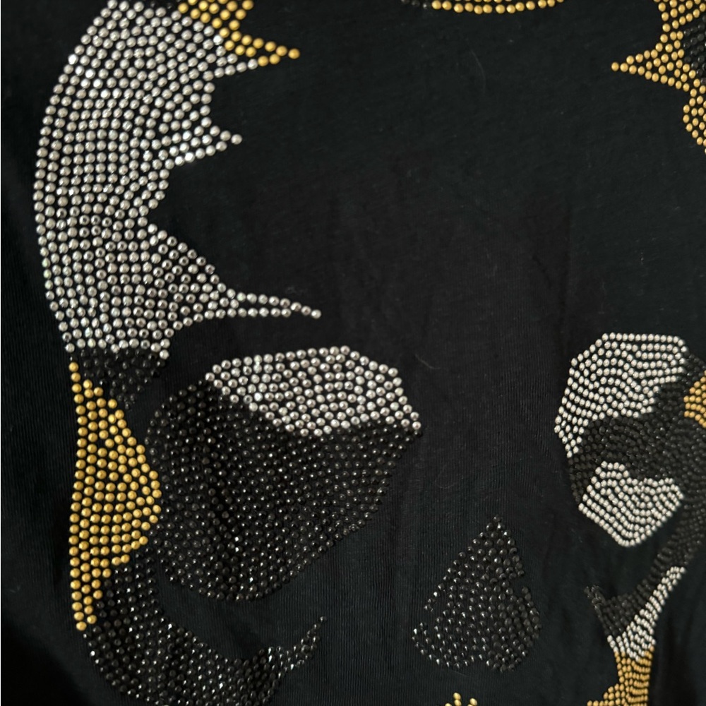 NWT ZADIG & VOLTAIRE Tunisien Front Camo Embellished Skull Tee - Picture 8 of 10